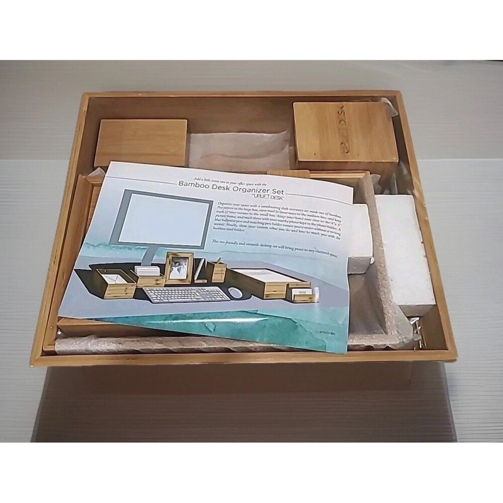 UPLIFT DESK Bamboo Desk Organizer Set 8 Pieces